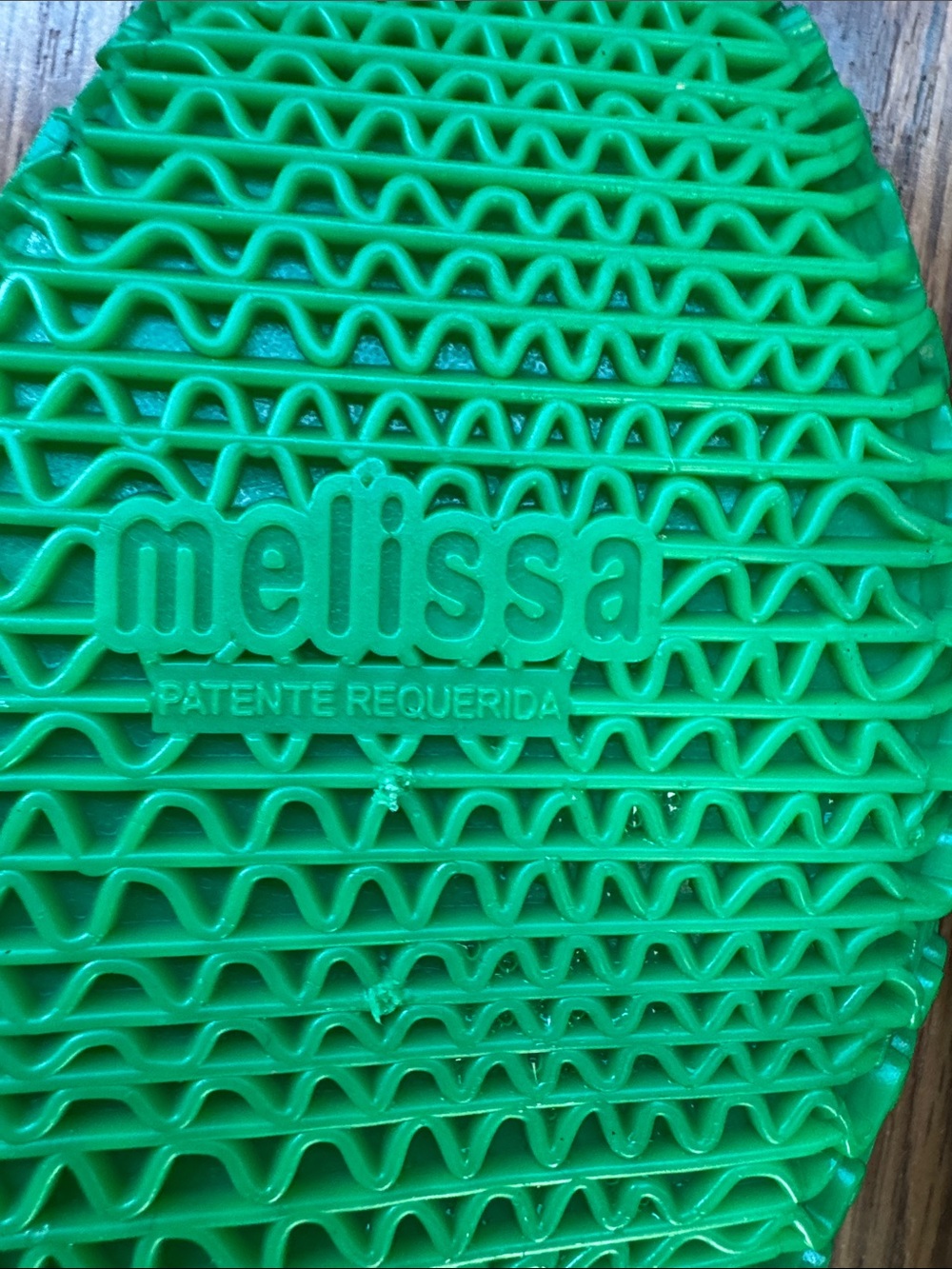 Melissa + Campana Kelly Green Lattice Jelly Flats Size  9 - Picture 7 of 10